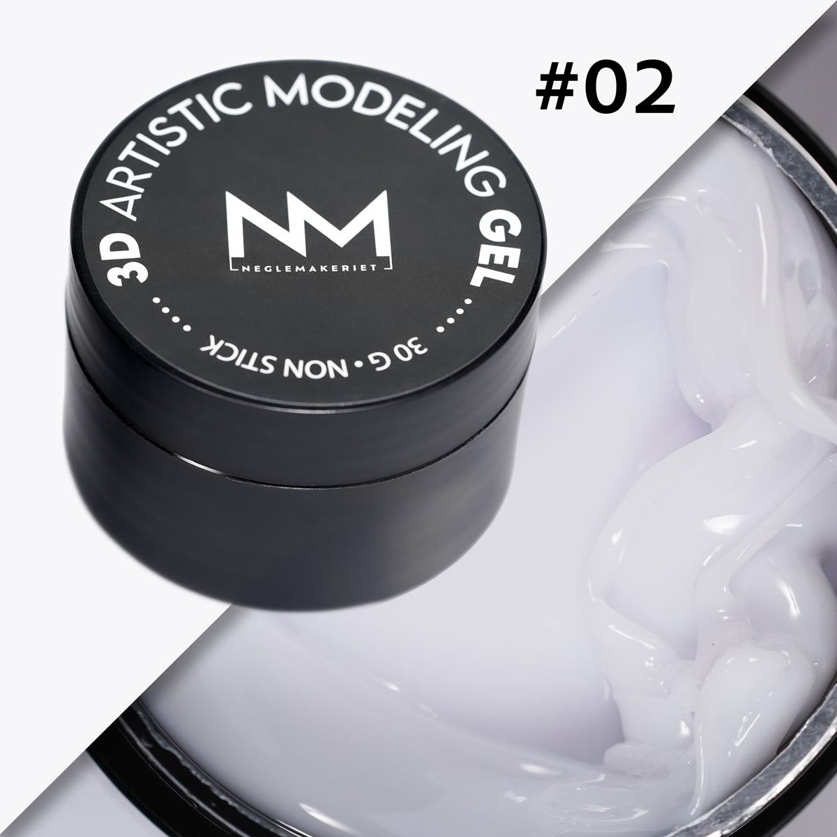 3D Artistic Modeling Gel - Non Stick 30 G - #02 melkehvit