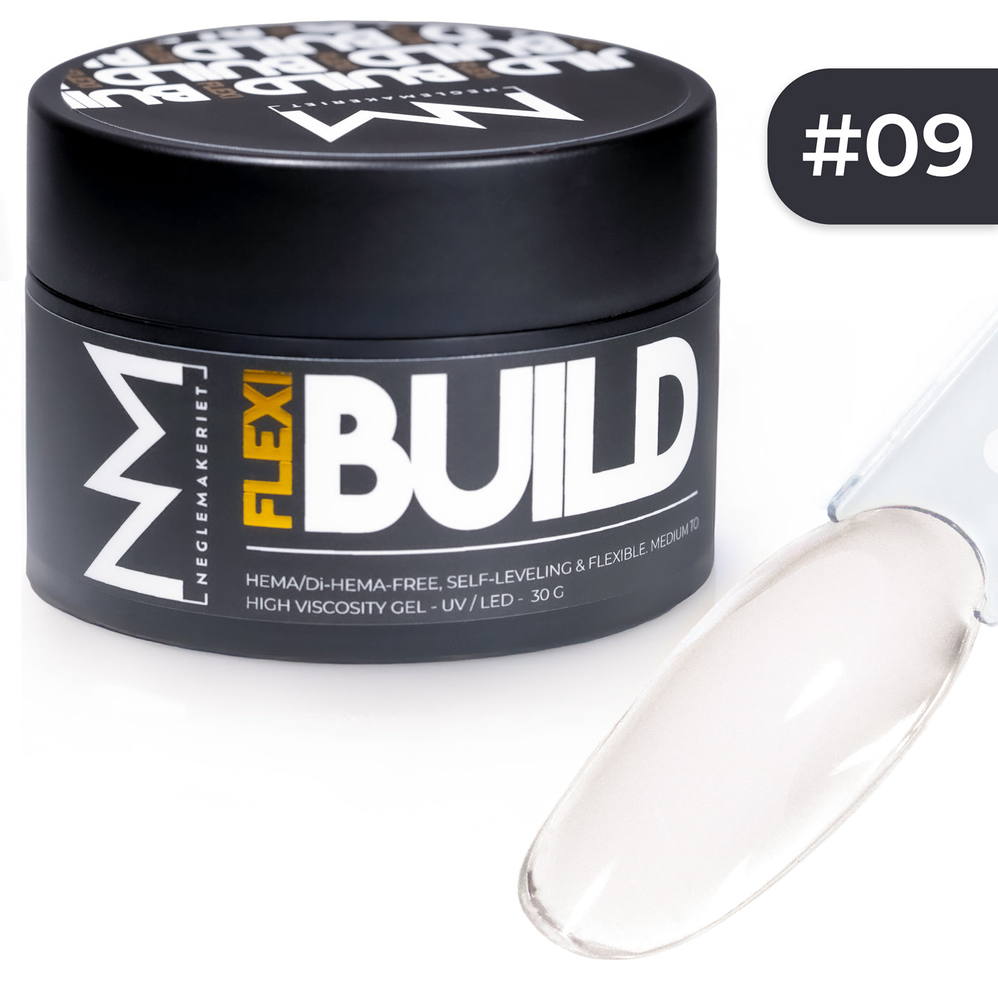 Neglemakeriet FLEXI Build #009 builder gel naturlig hvit
