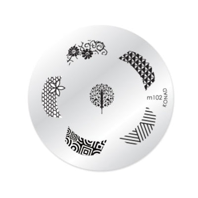 Konad Nail Art - Mønsterplate m102