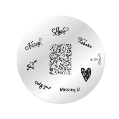 Konad Nail Art - Mønsterplate m104