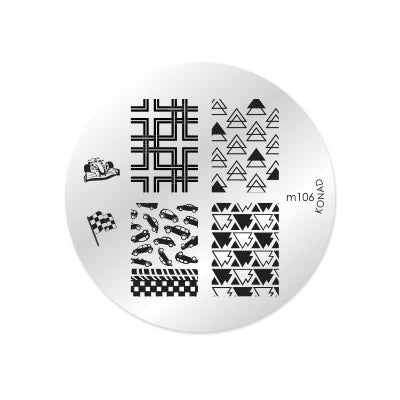 Konad Nail Art - Mønsterplate m106