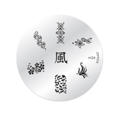 Konad Nail Art - Mønsterplate m24
