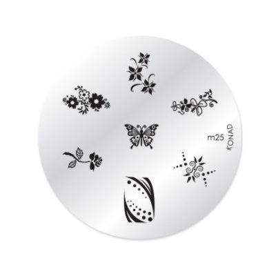 Konad Nail Art - Mønsterplate m25