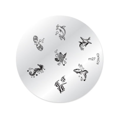 Konad Nail Art - Mønsterplate m27