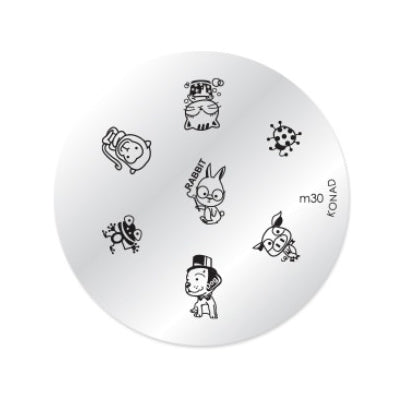 Konad Nail Art - Mønsterplate m30