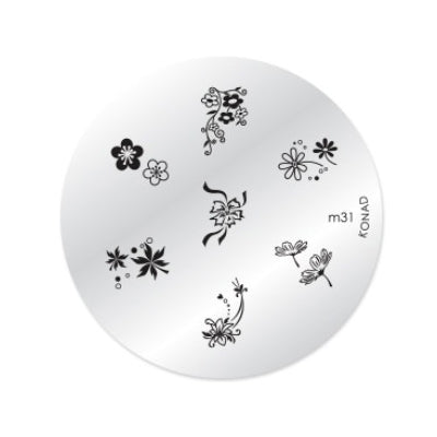 Konad Nail Art - Mønsterplate m31