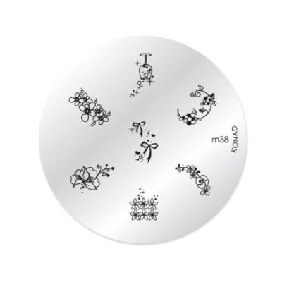 Konad Nail Art - Mønsterplate m38