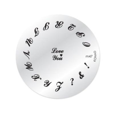 Konad Nail Art - Mønsterplate m47