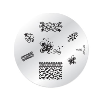 Konad Nail Art - Mønsterplate m50