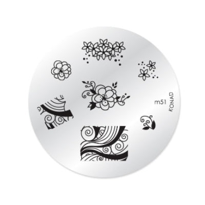 Konad Nail Art - Mønsterplate m51