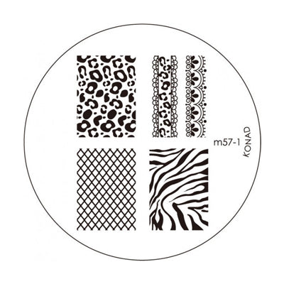 Konad Nail Art - Mønsterplate m57-1