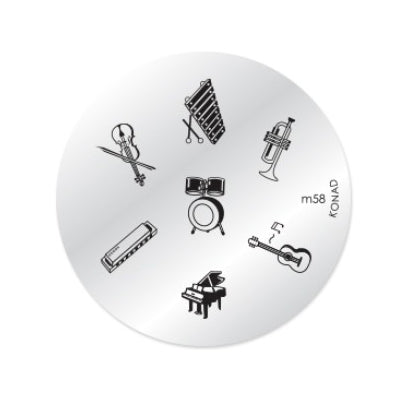 Konad Nail Art - Mønsterplate m58