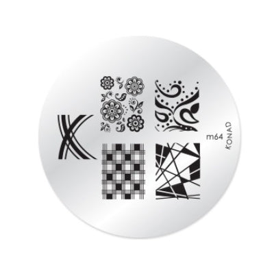 Konad Nail Art - Mønsterplate m64