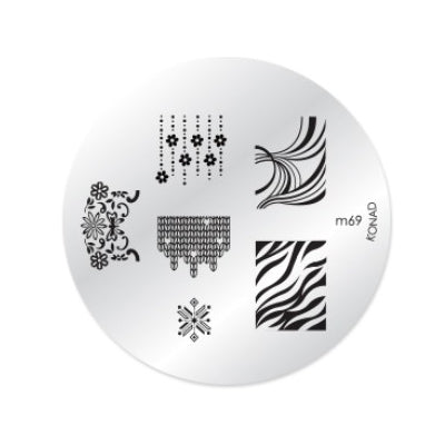 Konad Nail Art - Mønsterplate m69