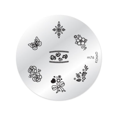 Konad Nail Art - Mønsterplate m76