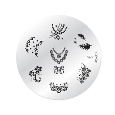 Konad Nail Art - Mønsterplate m77