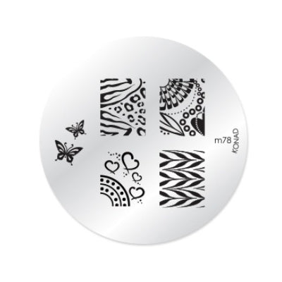 Konad Nail Art - Mønsterplate m78