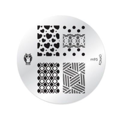 Konad Nail Art - Mønsterplate m95