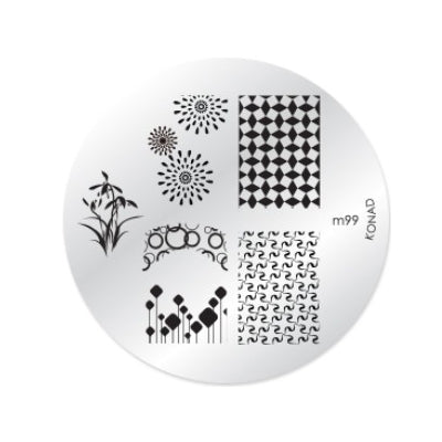 Konad Nail Art - Mønsterplate m99