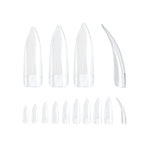 Long Stiletto Clear Tip - Boks med 100