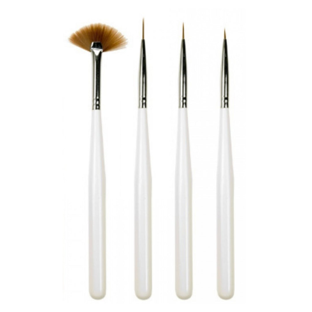 Nail Art Brush Set - Sett med 4