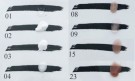 Bildet er tatt uten fargekorrigering, på et hvitt ark med sort tusjstrek bak for å vise dekkevnen på fargene som følger med i pakken thumbnail