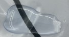 Bilde tatt av geleen, på hvitt ark med sort tusjstrek bak. Viser dekkevne og fargetone. Bildet er ikke fargekorrigert. thumbnail