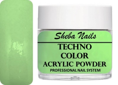 Sheba Nails Techno Color Acrylic Powder - Pastel Baby Green