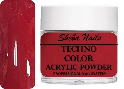Sheba Nails Techno Color Acrylic Powder - Satin Red
