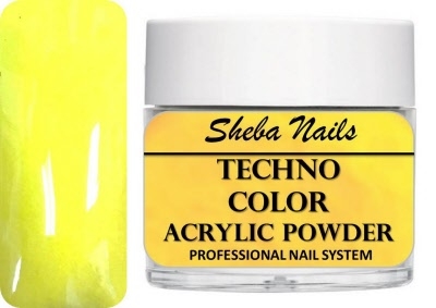 Sheba Nails Techno Color Acrylic Powder - Satin Yellow