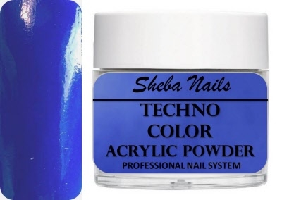 Sheba Nails Techno Color Acrylic Powder - Satin Blue