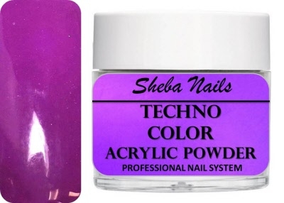 Sheba Nails Techno Color Acrylic Powder - Neon Purple