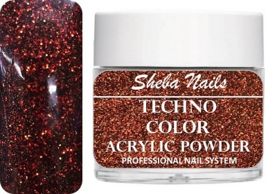 Sheba Nails Techno Color Acrylic Powder - Red Rum