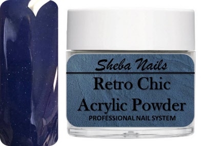 Sheba Nails Acrylic Powder - Retro Chic - Navy