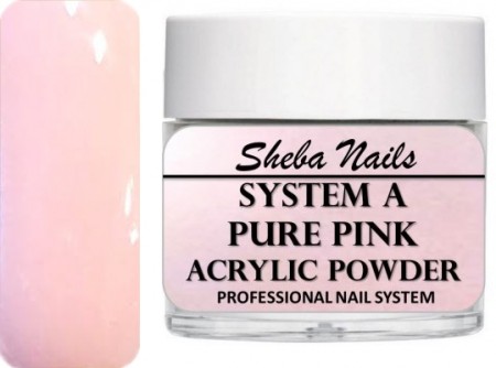 Sheba Nails - Selvjevnende akrylpulver - Pure Pink - 15 ml