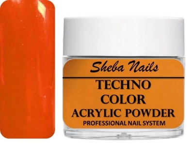 Sheba Nails Techno Color Acrylic Powder - Satin Orange