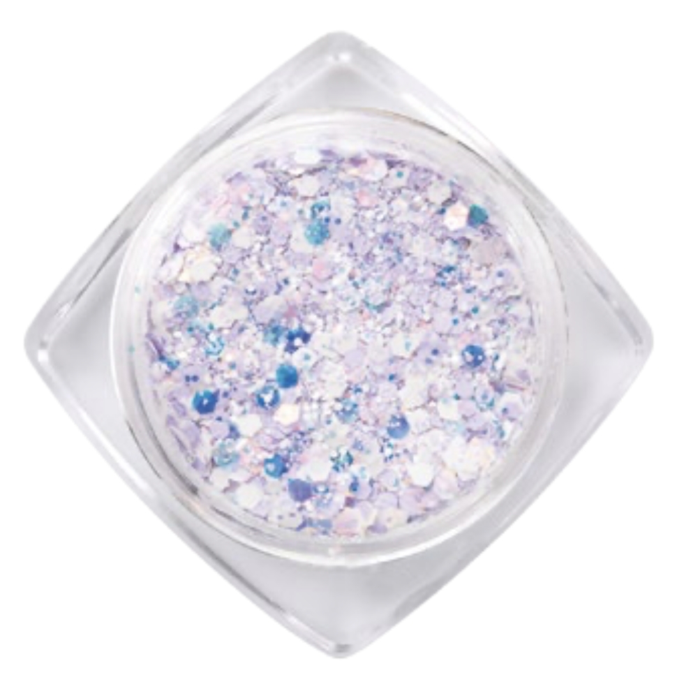Mixed Holo Nail Dazzling 24 - Soft Lavender, White & Fairy Dust