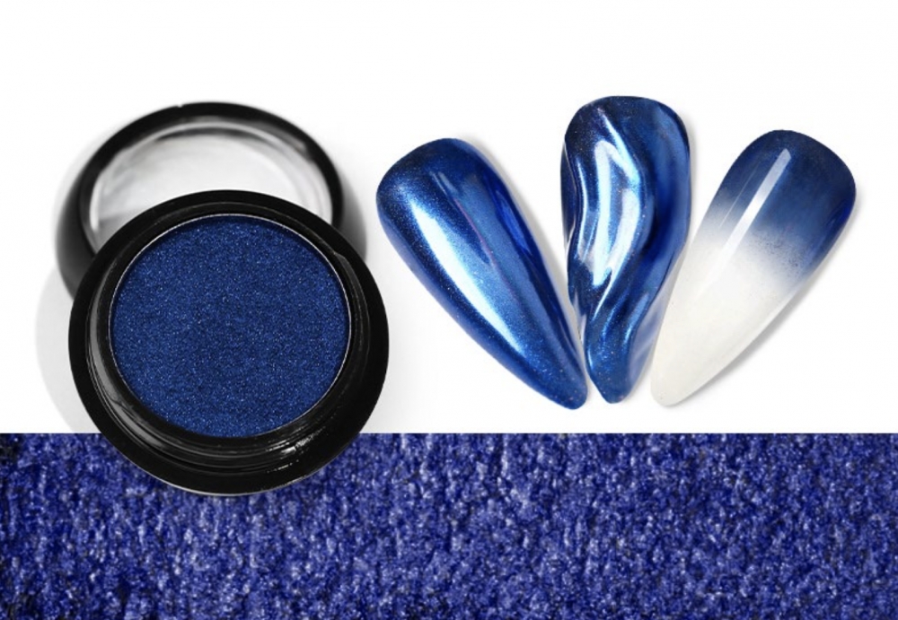 Solid Magic Mirror Chrome Nail Powder - 07 - Blue