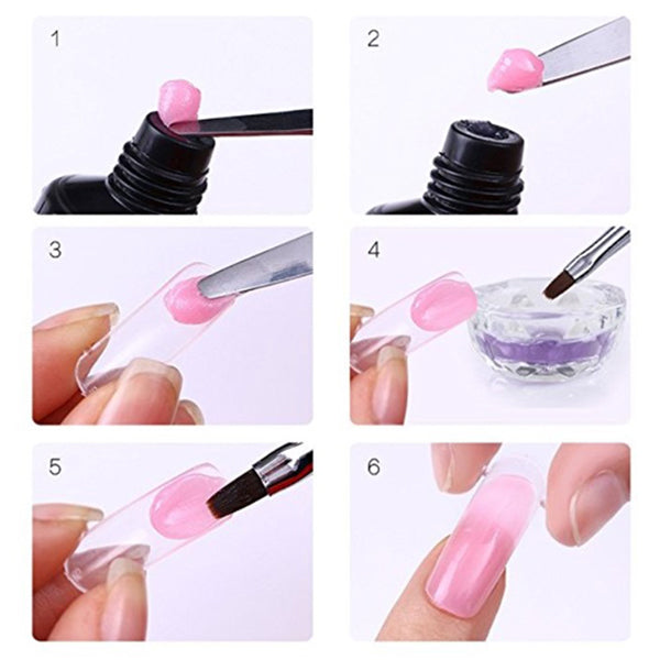 2 Ways Acrylgel Brush - Poly Gel Tool 
