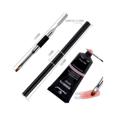 2 Ways Powder Gel Brush - Poly Gel Tool 