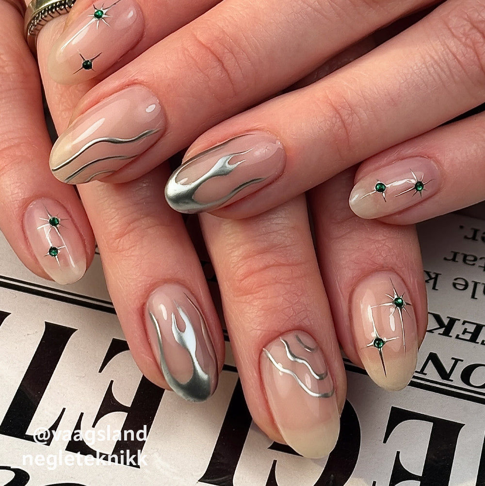 Neglemakeriet Silver Chrome Art Liner Gel - 8 ML