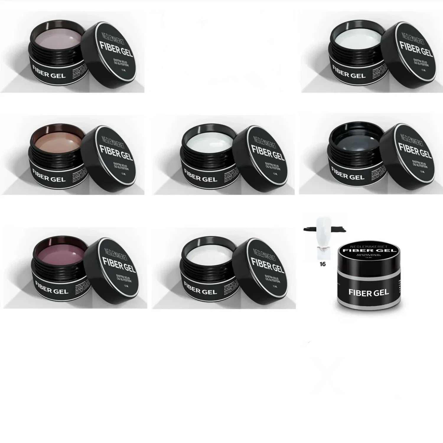 Neglemakeriet Fiber Gel - PAKKEPRIS - 8 STK!