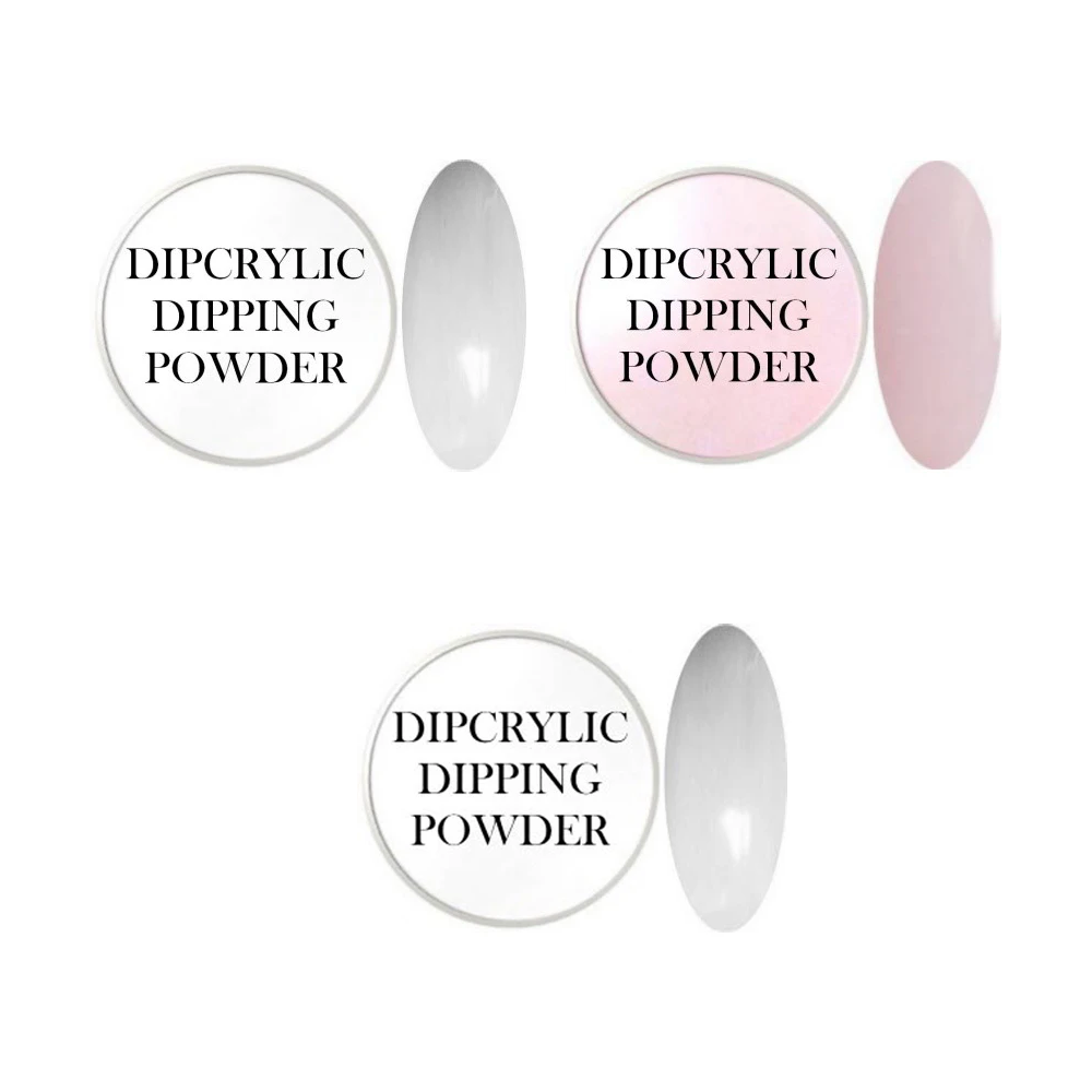 Dipcrylic Powders - Clear, White & Pink
