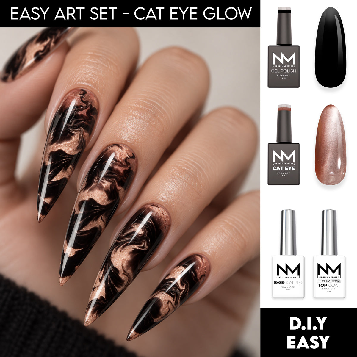 Easy Art Set - Cat Eye Glow podukt på negl