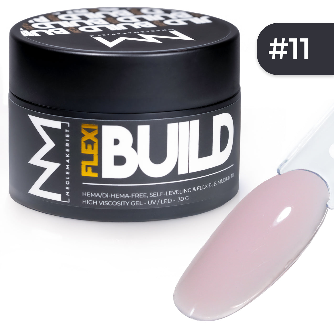 Neglemakeriet FLEXI Build #011 builder gel flytende rosa