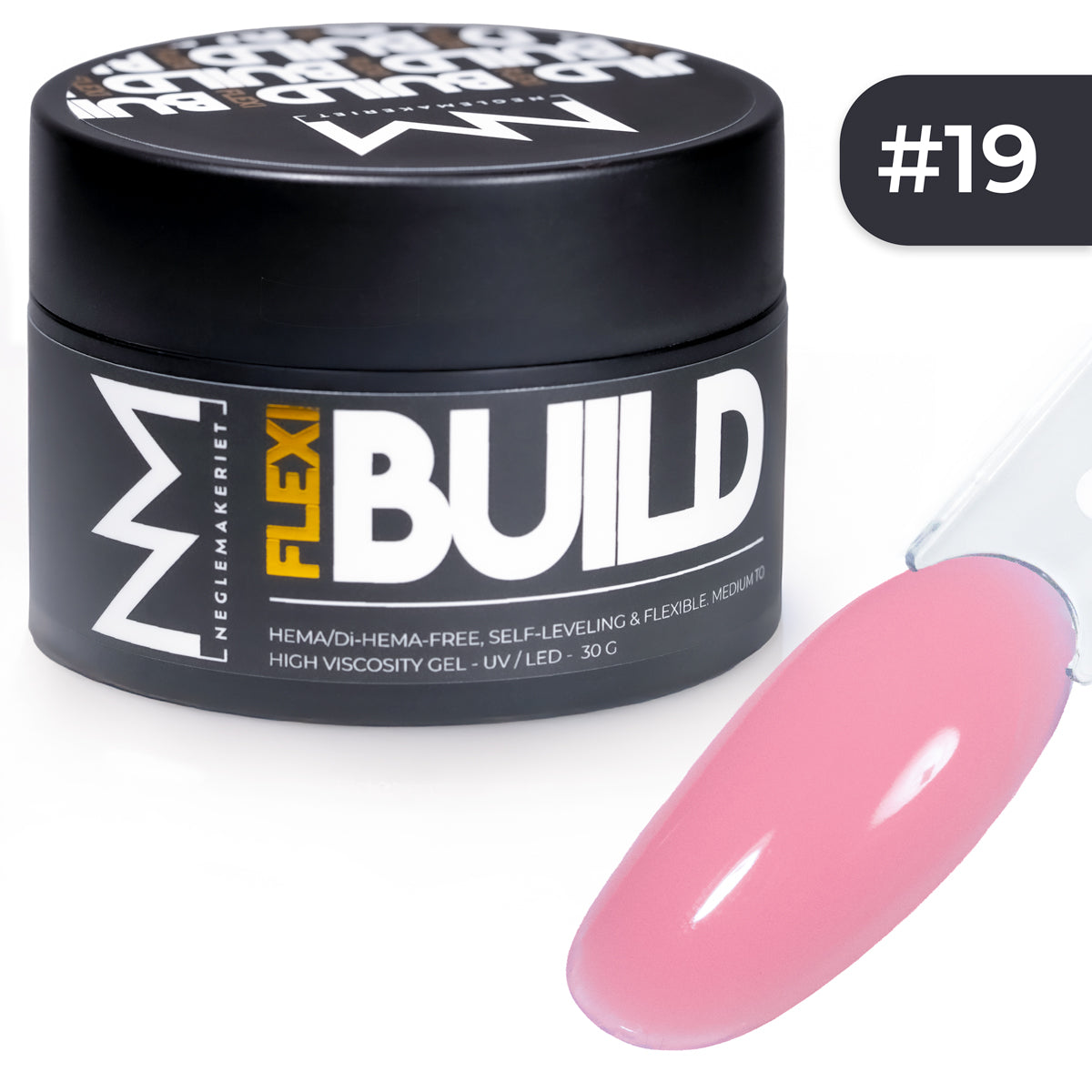 Neglemakeriet FLEXI Build #019 builder gel rosa