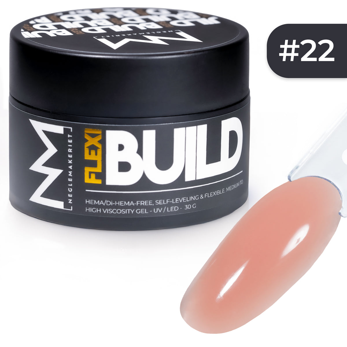 Neglemakeriet FLEXI Build #022 builder gel fersken rosa