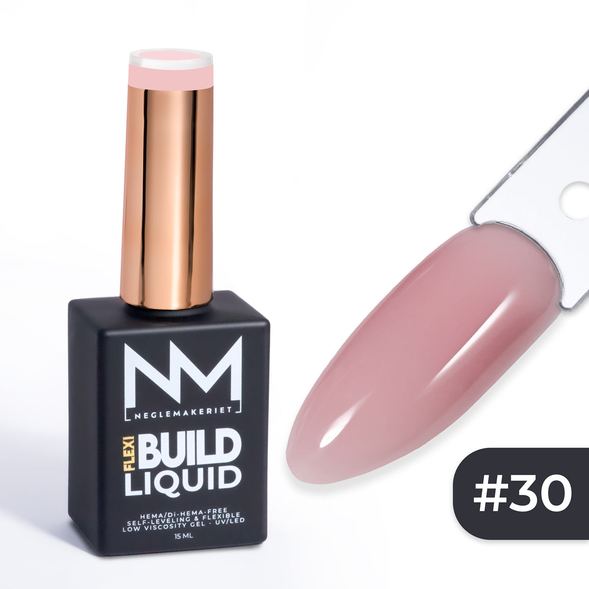 Neglemakeriet FLEXI Build Liquid #30 naturlig dempet nude rosa BIAB