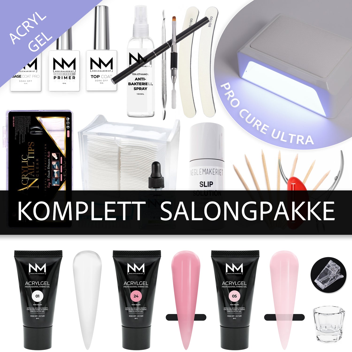 Komplett Salongpakke Acrylgel/Polygel