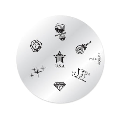 Konad Nail Art - Mønsterplate m14